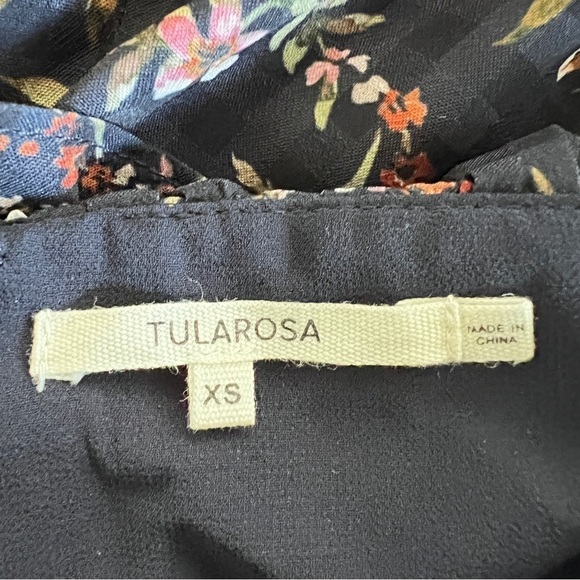 Tularosa REVOLVE Lily Floral gingham MIDI Ruffle Tiered Off Shoulder Dress XS - Picture 8 of 13